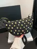 2025 Nuevo Bolso de Hombro Retro para Motocicleta de Venta Caliente Transfronteriza Bolso Cruzado Punk Europeo y Americano con Remaches Y2K con Remaches Bolso para Mujer