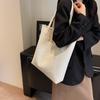 Estilo coreano trabalho commuter bolsa de grande capacidade feminina 2023 novo outono e inverno vintage moda tote bag bolsa de ombro