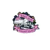 Broche Combinado Colorido Série de Letras Inglesas Desenho Animado Personalidade Geométrica Redondo Distintivo Acessório Esmalte Liga Metálica Medalha