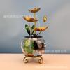 Enfeites de água de lótus Feng Shui, botões de flores, borboletas, aquário pequeno, ornamentos para sala de estar, fonte de fábrica, presentes para circulação de água