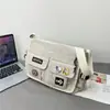 Bolsa de Ombro Masculina Multifuncional Japonesa Grande Capacidade Bolsa Transversal Feminina 2024 Primavera Nova Pasta Simples Bolsa da Moda
