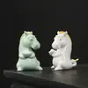 Figura de Animal Caballo Pequeño de Porcelana Blanca Dehua, Decoración para el Hogar Estilo Chino para Sala de Estar, Oficina, Sala de Té, Decoración de Mesa de Té, Regalo Creativo