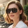 Estilo Europeu e Americano Simples Armação Quadrada com Ponte Dupla Óculos de Sol Versáteis para Férias Moda ao Ar Livre Viagem Proteção Solar Tendência Óculos de Sol Transfronteiriços