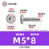 Tornillos hexagonales avellanados de acero inoxidable 304, cabeza plana, borde biselado, tornillos hexagonales para muebles M3M4M5M6M8
