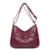 Bolso bandolera y de hombro versátil multicapa de piel suave para mujer, nuevo modelo 2026 para señoras de mediana edad y madres