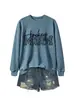 MAMÁ DE HOCKEY Tienda Independiente de Amazon Wish Sudadera de Manga Larga con Cuello Redondo para Mujer, Moda Versátil y Cómoda para Otoño e Invierno