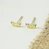 Pendientes que no necesitan quitarse al dormir, con un toque de alta gama y elegancia, Pendientes Sencillos y Compactos de 14 Quilates para Mujer, Pendientes de Sonrisa de Celebridad de Internet Coreana