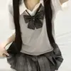 Colete Básico Japonês JK Solto Cor Sólida Sem Mangas Gola V Suéter de Tricô Fofo Pulôver Camada Estilo Chanel