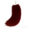 Bolsa de Cauda de Raposa de Pelúcia Artificial Pingente de Chaveiro de Carro Joia de Pelo Acessórios de Cosplay Cauda de Pelúcia