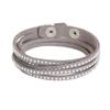 Pulsera Colorida de Verano Tejida a Mano con Cuerda de Cera Estilo Étnico PU Cuero Impreso Pulsera Cuerda Simple Multicolor Cuerda de Mano