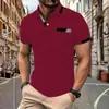Nueva Camiseta para Hombre Sencilla Versátil de Manga Corta Top Línea Camiseta de Manga Corta Ajustada Camiseta de Manga Corta