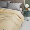 Capa de Edredom de Cor Sólida de Algodão de Fibra Longa de Alta Qualidade, Lençol de Cama de Peça Única, Lençol de Elástico de Peça Única 100% Algodão, Capa Protetora, Par de Fronhas