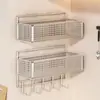 Estante de almacenamiento para cocina casera, no requiere instalación, almacenamiento y organización multicapa para especias de cocina, cebollas y jengibre, rejilla transpirable, acero inoxidable