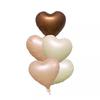 Globo digital grande de 40 pulgadas, color crema caramelo, para decoración de fiestas de cumpleaños, de aluminio, de cuerpo delgado.