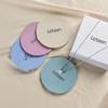 Bolsa Plegable Redonda Linda de Microfibra Personalizada para Pedidos Pequeños Estilo Ins Normcore Empaque de Joyería Bolsa de Almacenamiento de Jade