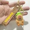 Carto Card Pibala Chaveiro Capivara Criativa Pingente de Mochila Escolar Chaveiro de Carro Crianças Bebê Máquina Pequeno Presente