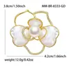 Broche Camélia de Concha de Pérola para Mulheres, Fashion, Fofo, Único, Alfinete Simples para Prender Roupas, Broche: Br8333