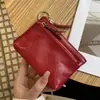 Cartera Pequeña con Cremallera para Mujer, Capa Superior de Piel de Vaca, Mini Bolso Pequeño, Bolsita para Llaves Agrietada, Tarjetero, Billetera para Monedas de Piel Genuina para Mujer