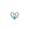 Pendientes Corazón de Espina de Aleación de Titanio F136 Titanio G23 Rosca Interna Zirconia Joyería para Perforación de Labio Perforación de Lengua