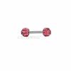 Fábrica de comercio electrónico transfronterizo directa 1.2 pendientes pequeños simples de bola de diamante completo Shambhala de doble cabeza pendientes joyería piercing