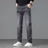 Jeans Gruesos Forrados de Polar, Ajuste Recto Delgado, Versátiles, Elásticos, de Moda, de Alta Gama para Hombre, Novedad 2025
