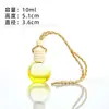 Botella Aromaterapia de Vidrio Creativa para Coche con Correa para Colgar, Colgante de Tapa de Madera, Botella Difusora Compacta