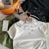Camiseta de Algodão Manga Curta Estampada de Desenho Animado Infantil Moda Verão 2026 Modelagem Solta Roupas Infantis Tops para Meninos e Meninas Tendência