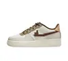 Tênis versátil AF1 Air Force One branco puro de cano baixo, couro de primeira camada casual original, sapatos brancos transfronteiriços, dropshipping disponível