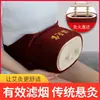 Dispositivo de Moxibustión con Filtro para Fumar para Hombro, Espalda, Cintura y Abdomen con Seis Agujeros para Útero Frío, Caja de Moxibustión de Madera para Moxibustión Portátil, Terapia de Moxibustión Colgante, Regulación de Temperatura y Ajuste de Meridianos