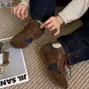 Em estoque~ Sapatos de Treino Alemães Retrô Designer Marrom Avermelhado Femininos Solado Macio Sapatos de Argan Tênis Esportivos Casuais Femininos