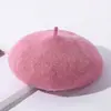 Chapéu de lã Beilei novo estilo coreano versátil cor sólida boina de lã chapéu de pintor quente feminino outono e inverno