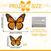 Varias pegatinas de mariposas 3D de colores para decoración de bodas, fiestas, cumpleaños, decoración de habitaciones del hogar, pegatinas de mariposas tridimensionales