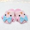 Pantuflas de Orejas Grandes Pantuflas de Algodón con Orejas Móviles Perro de Dibujos Animados Lindo Felpa Cubierta Completa Cálidas Antideslizantes Pantuflas Peludas Invierno