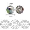 Cuentas Sueltas de Cristal de 96 Caras con Agujero Grande 12-16mm Cuentas Tierra Bolas de Vidrio Electrochapado Materiales para Joyería DIY