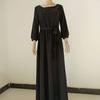 Vestido nuevo de algodón AliExpress Amazon ebay, vestido largo de cuello redondo para mujer, moda europea y americana.
