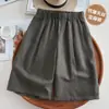 Pantalones versátiles y elegantes de Tencel y lino para el verano, pantalones casuales, de cintura alta, corte holgado, adelgazantes, pantalones finos de cinco puntos para usar al aire libre