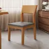 Mesa y sillas de comedor nórdicas para casas pequeñas, sillas de comedor de cuero con respaldo, sillas de comedor de madera maciza modernas minimalistas para hotel y cafetería