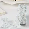 Cinta de encaje floral de malla pequeña flores frescas envoltorio de regalo cinta de satén pastel cinta colorida accesorios para el cabello DIY accesorios de nudo de lazo