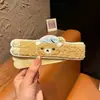 Faixa de Cabelo Cartoon Rilakkuma Frango Fofo Tira Longa com Velcro Mágico para Mulheres, Dupla Utilização para Lavar o Rosto, Prender Fios Soltos e Franja