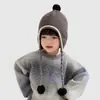 Gorros de Punto para Niños para Otoño e Invierno, Gorros de Punto para Bebé, Gorros para Niños, Gorros con Orejeras para Niñas, Gorros Calientes, Gorros sin Visera, Gorros tipo Pañuelo