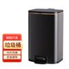 Cubo de basura de acero inoxidable operado con el pie para inodoro doméstico, baño, oficina, cubo simple de sonido ligero con cierre lento operado con el pie, doble capa