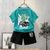 Ropa para niños directa de fábrica, traje de algodón de manga corta para verano para niños, nueva camiseta para niños 2024, ropa de verano para niños