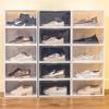Caja de Almacenamiento Transparente Grande para Zapatos Domésticos Transfronteriza con Apertura Lateral, Zapatero Plegable sin Instalación, Gabinete de Zapatos de Plástico Grueso para Hombres al por Mayor