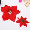 Cross-border Nova Simulação Poinsettia Natal Flor Buquê Decoração Flanela Flor Artificial Flor Arranjo Cena Flor Falsa