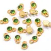 9*6mm 16 Colores Aleación Incrustada de Diamantes DIY Piedra Estrella Piedra de la Suerte Colgante Collar Pulsera Accesorios de Joyería Hecho a Mano