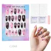 24 Peças de Unhas Postiças Usáveis para Adultos Produtos Acabados Transfronteiriços Patches de Manicure de Alta Qualidade Manicure Amêndoa Removível Atacado