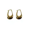 Pendientes de Bolso Retro en Forma de U Maillard Moda Europea y Americana Pendientes Elegantes Exagerados de Nicho Lujo Accesible Pendientes de Gama Alta