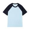 Playera de algodón puro raglán a juego de colores cuello redondo manga corta camisa publicitaria cultural ropa de clase ropa para actividad padre-hijo para figura diy LOGO