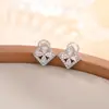 Yiluyin Prata Esterlina S925 Banhada a Ouro Pequenos e Delicados Modernos Florais Geométricos Quadrados Simples Brincos para o Dia a Dia Joias de Orelha Prateadas