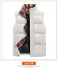 Chaleco de algodón sin mangas para otoño e invierno para hombres y mujeres, chaqueta de algodón engrosada para jóvenes con cuello alto, abrigo cálido casual para exteriores